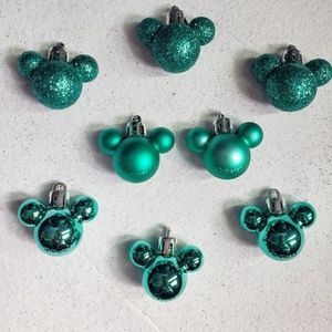 Disney Mickey Mini Xmas tree ornaments Turquoise